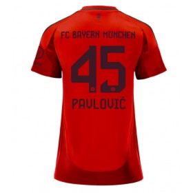 Bayern Munich Aleksandar Pavlovic #45 Hemmakläder Dam 2024-25 Kortärmad